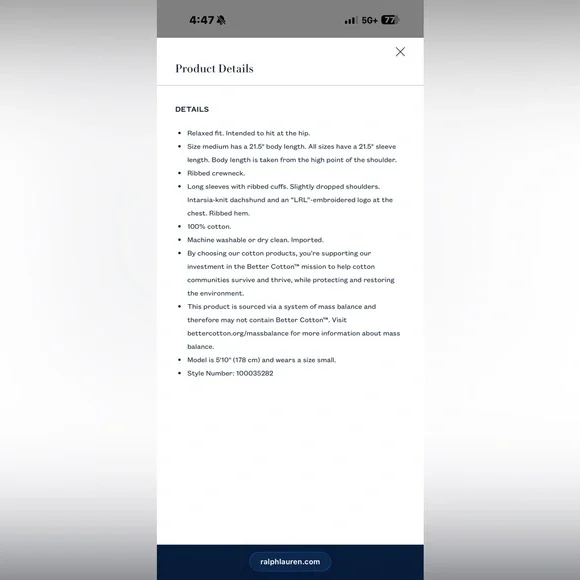 Ralph Lauren cream Intarsia-Knit Dachshund Cotton Sweater - Picture 5 of 5